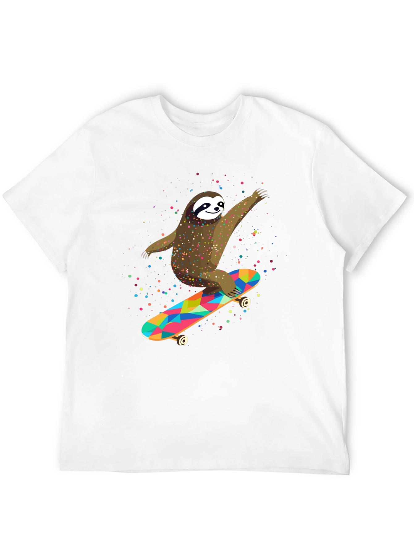 Sloth Skateboarder Graphic Tee - Fun & Unique Design