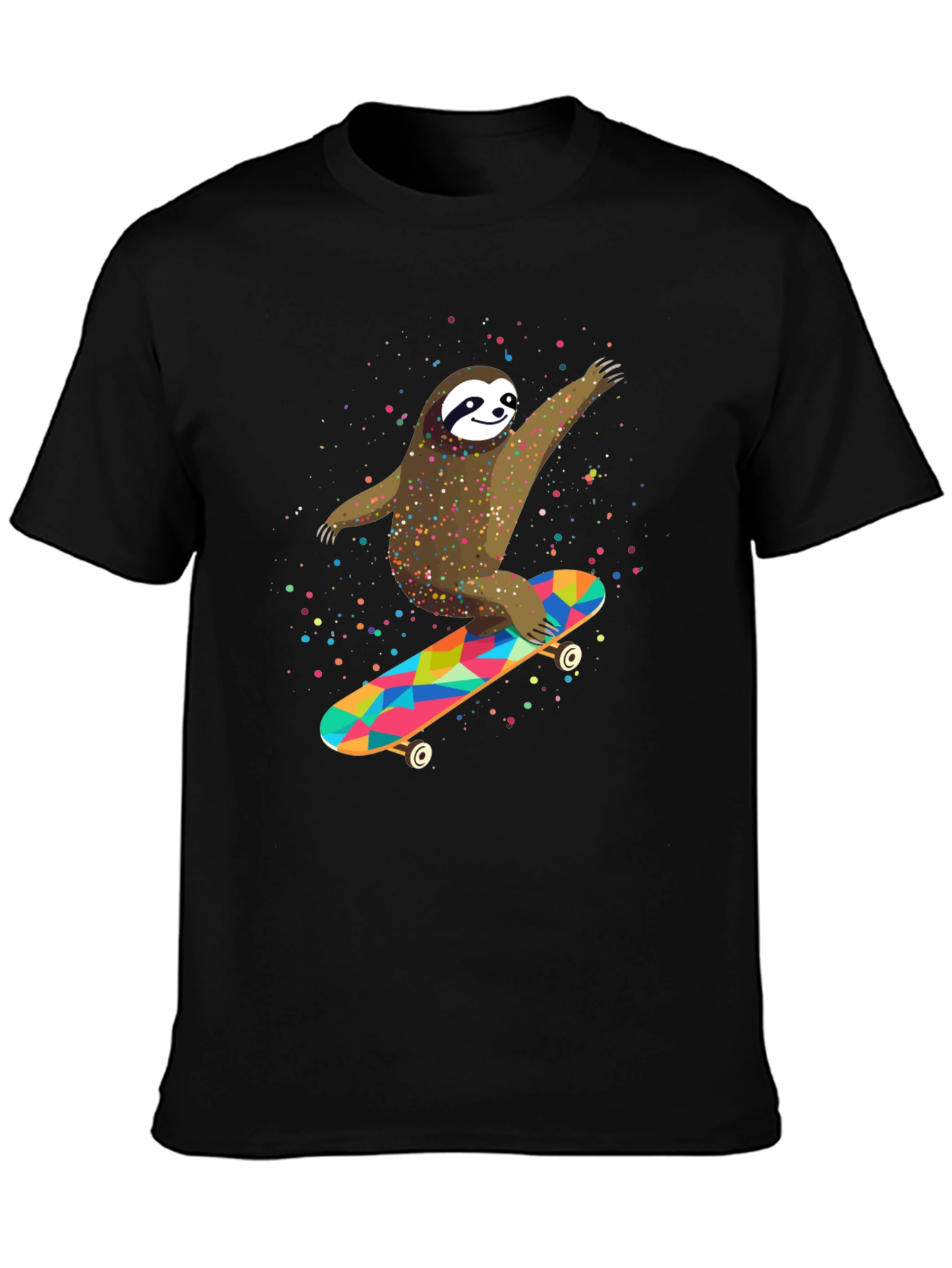 Sloth Skateboarder Graphic Tee - Fun & Unique Design