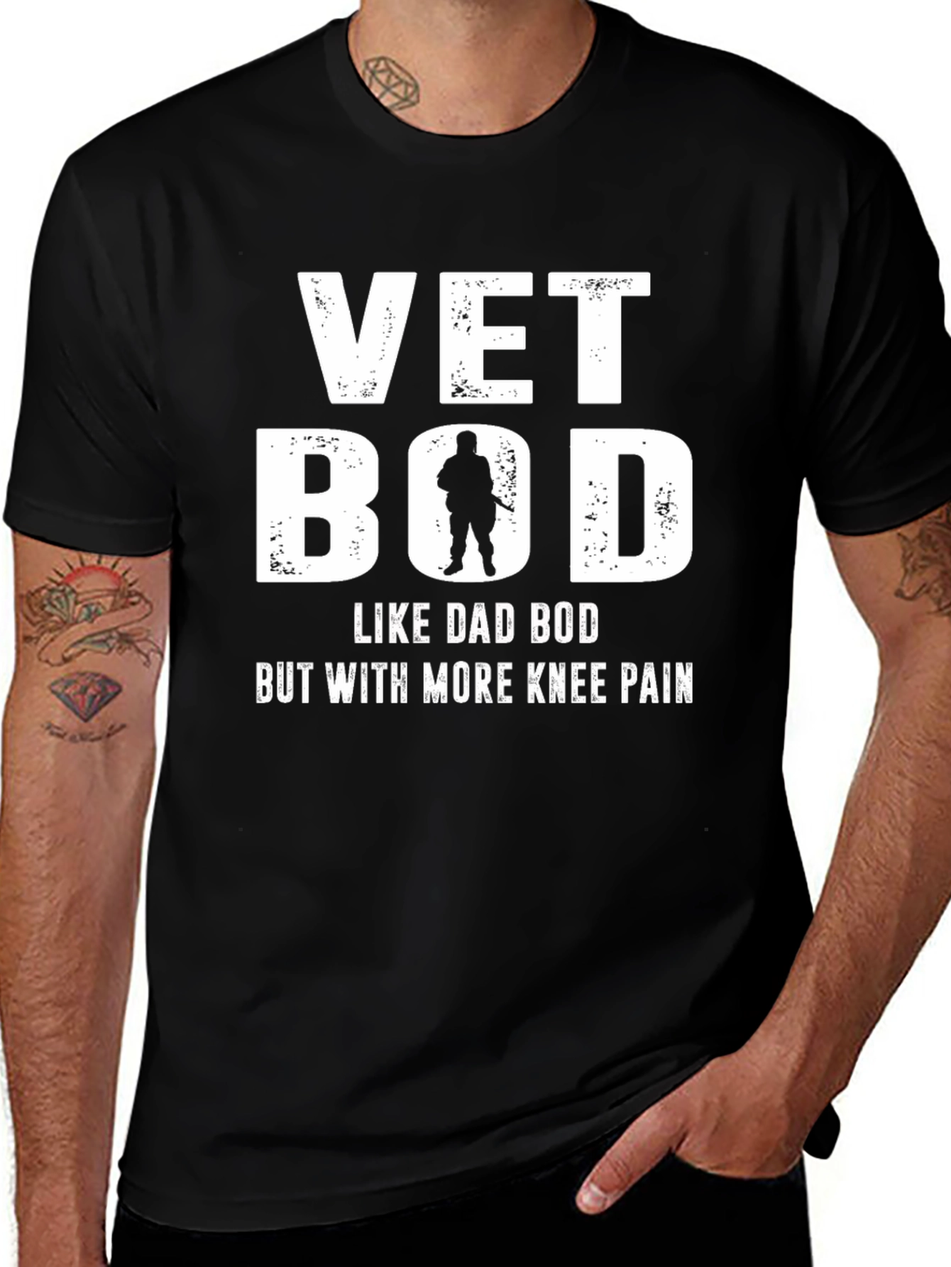 Vet Bod T-Shirt - Military Veteran Humor Tee