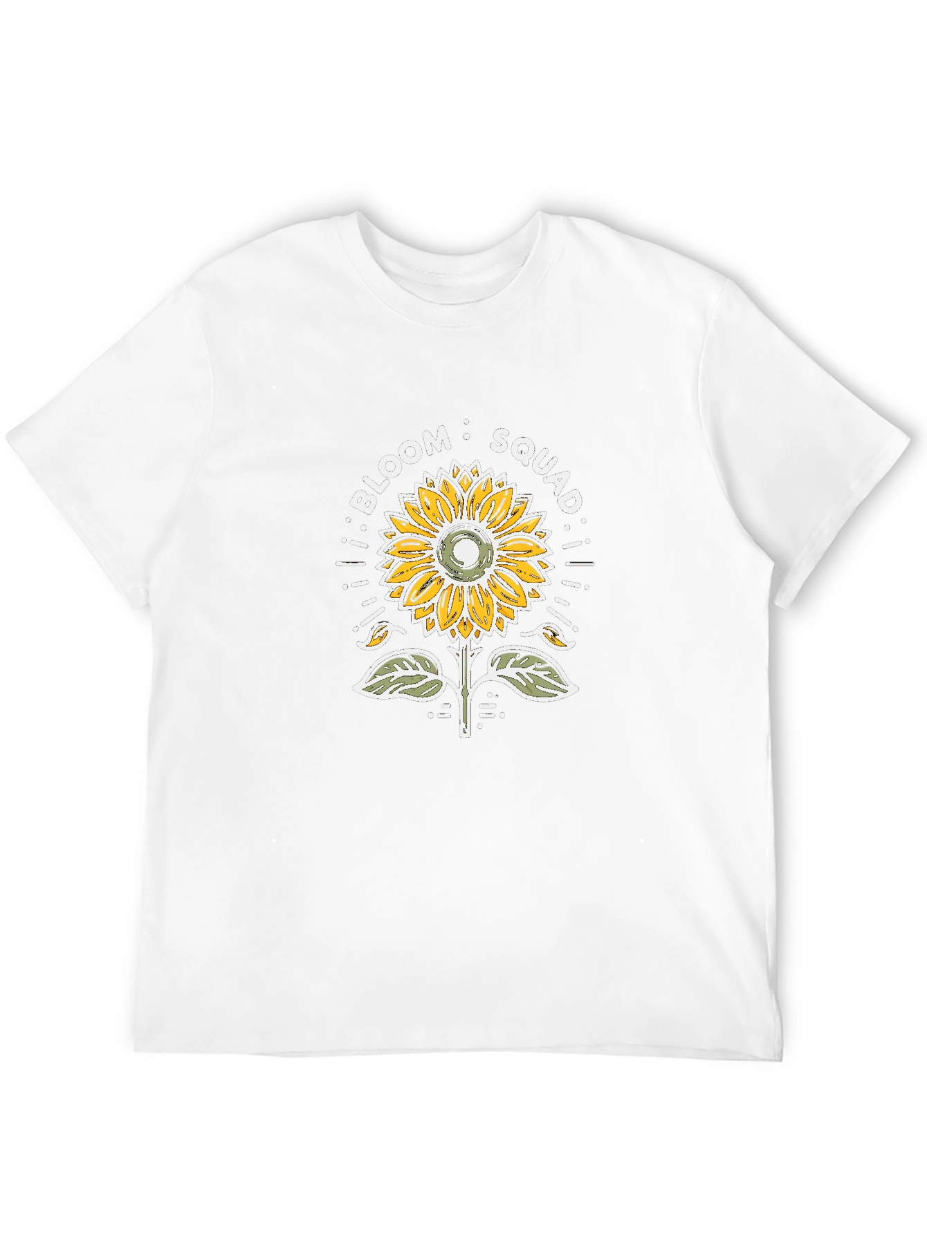 Bloom Squad Sunflower Graphic Tee - Black Cotton