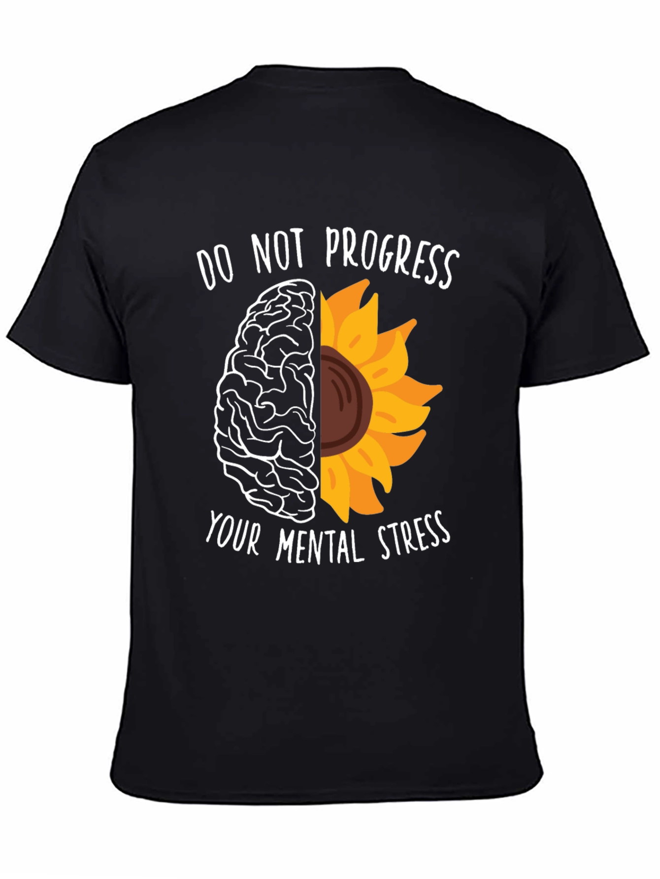 Brain Sunflower Graphic Tee - Mental Health Awareness