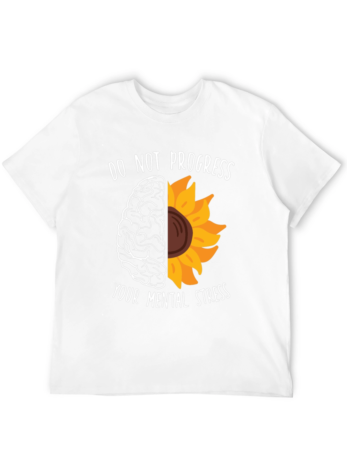 Brain Sunflower Graphic Tee - Mental Health Awareness