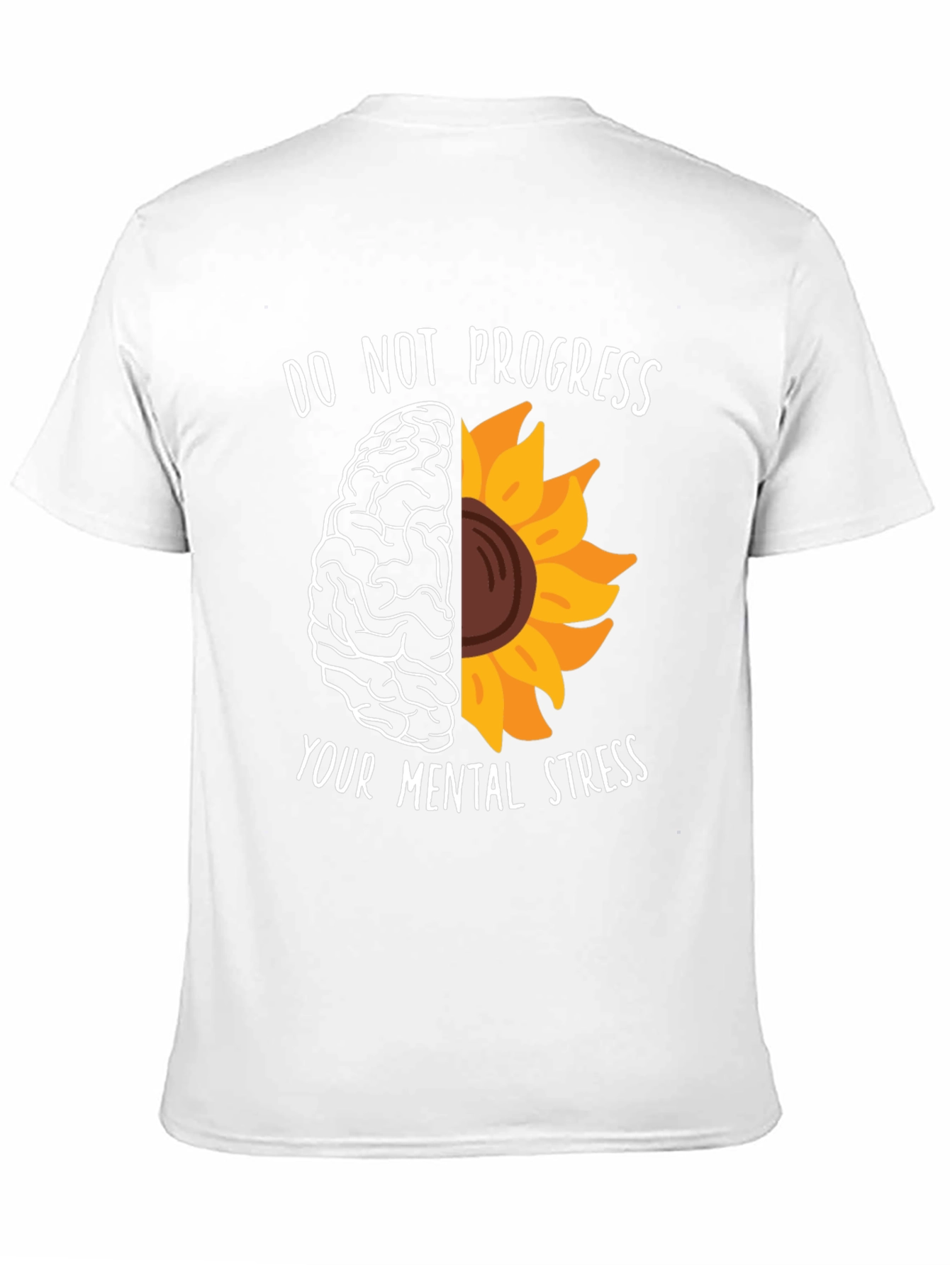 Brain Sunflower Graphic Tee - Mental Health Awareness
