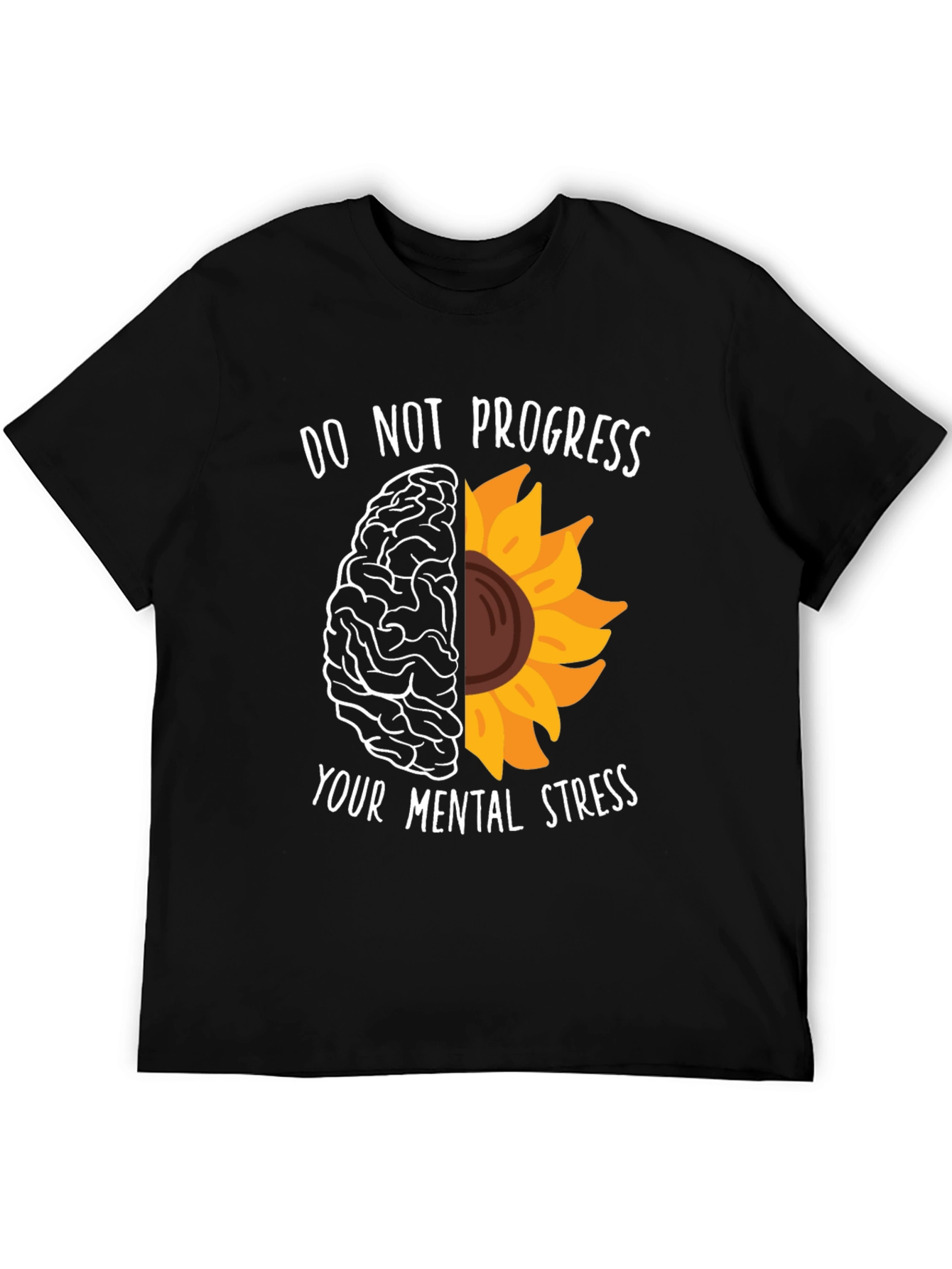 Brain Sunflower Graphic Tee - Mental Health Awareness