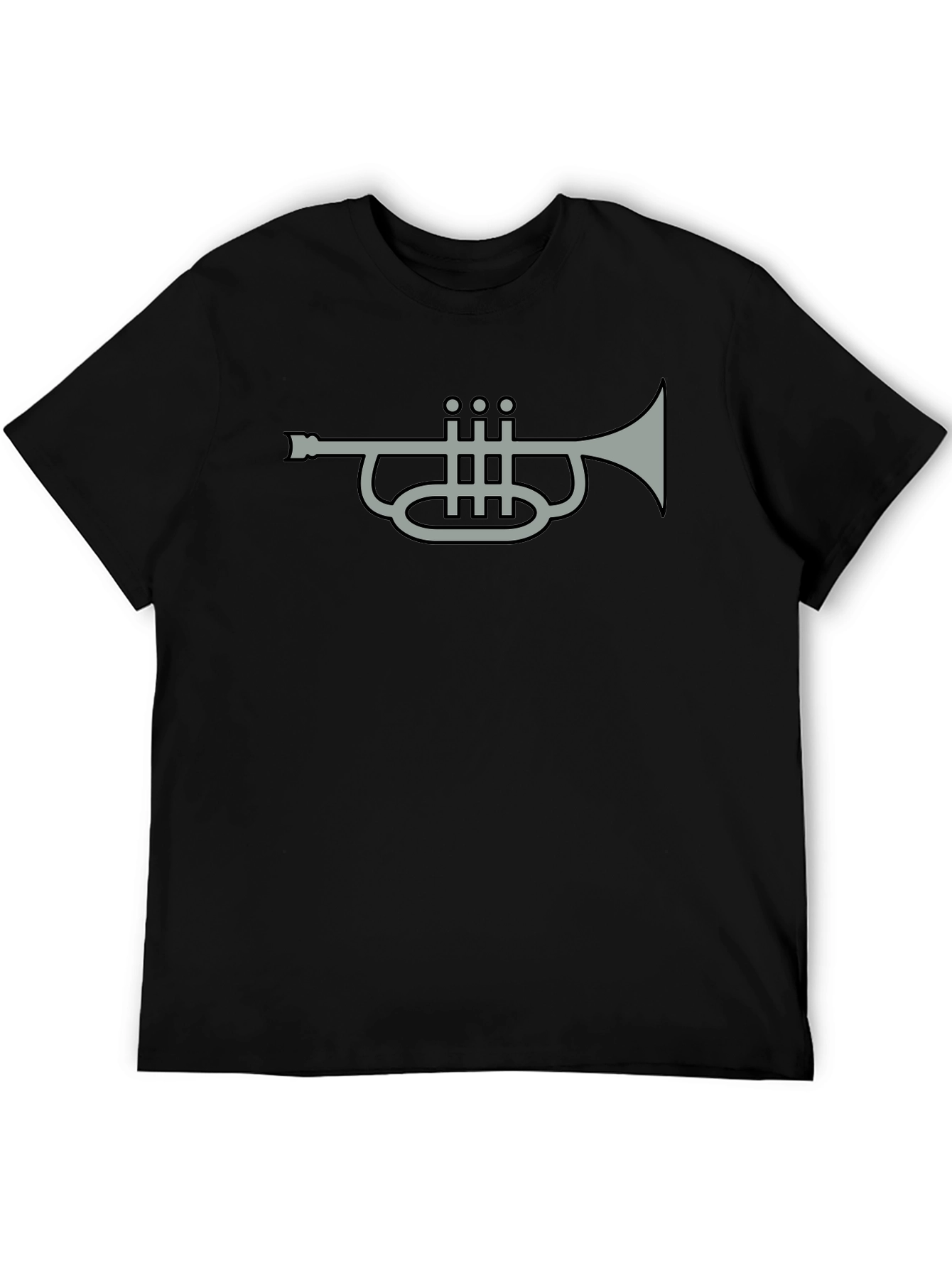 Trumpet Graphic Tee - Black Casual Shirt
