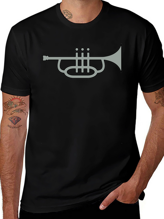 Trumpet Graphic Tee - Black Casual Shirt