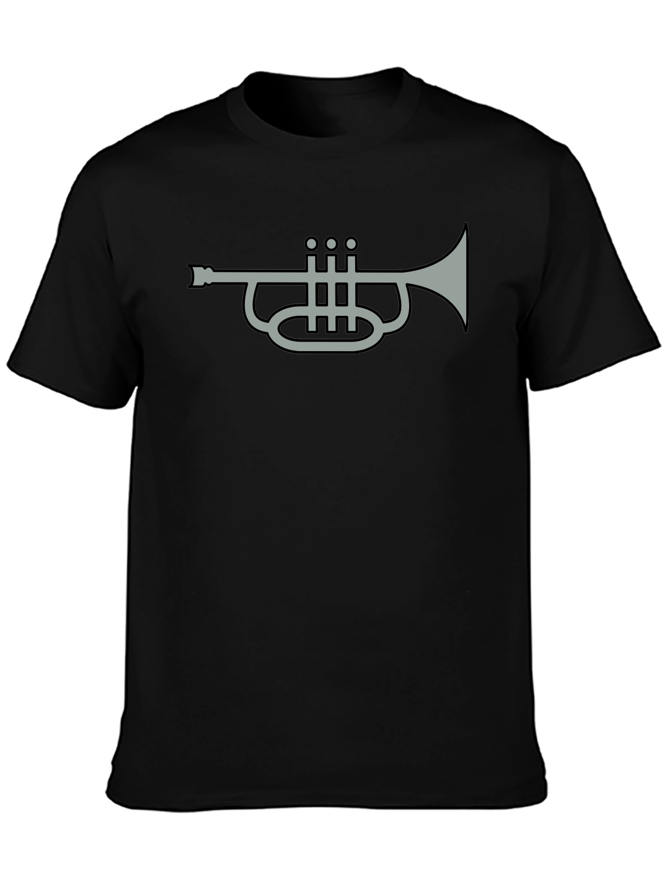 Trumpet Graphic Tee - Black Casual Shirt