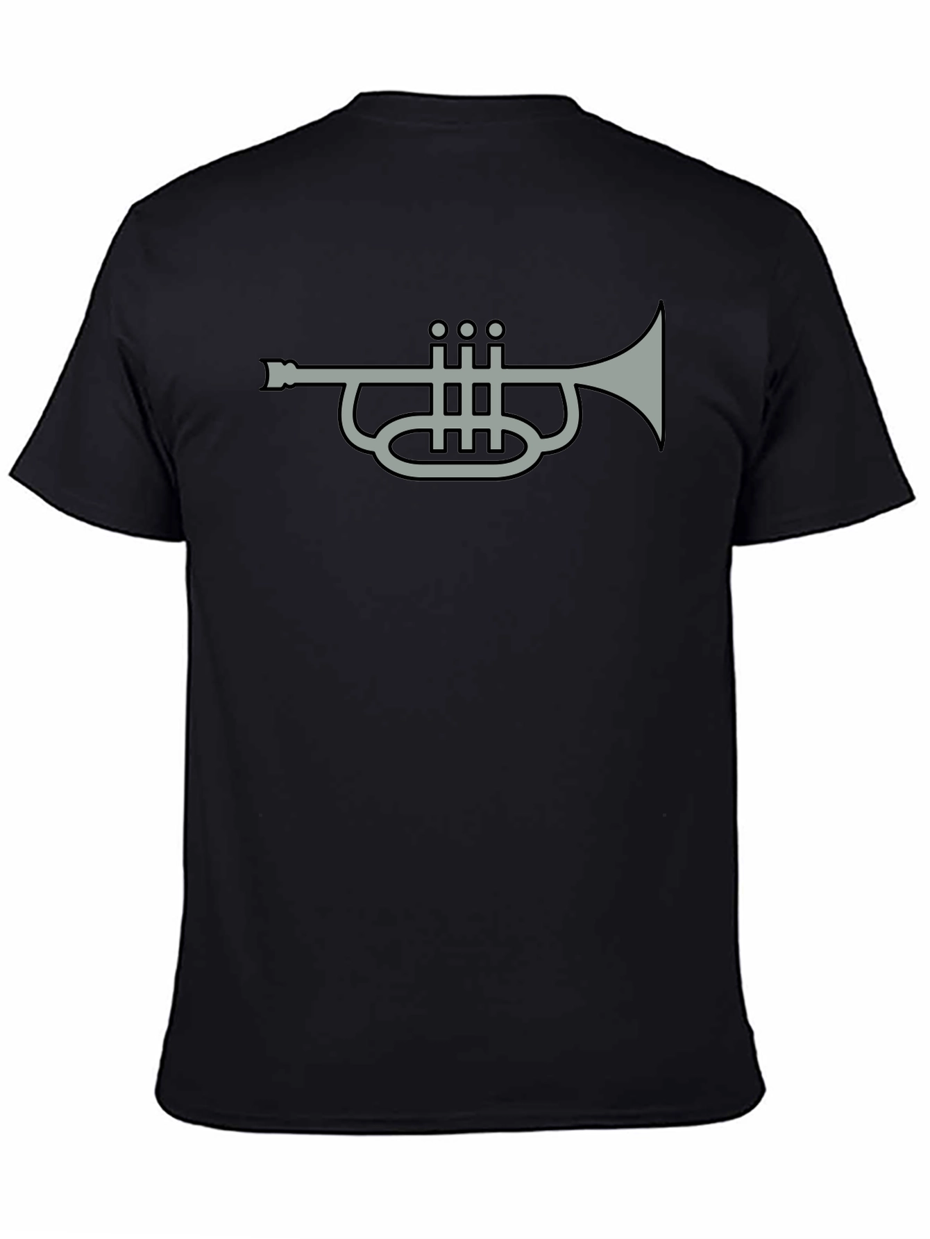 Trumpet Graphic Tee - Black Casual Shirt