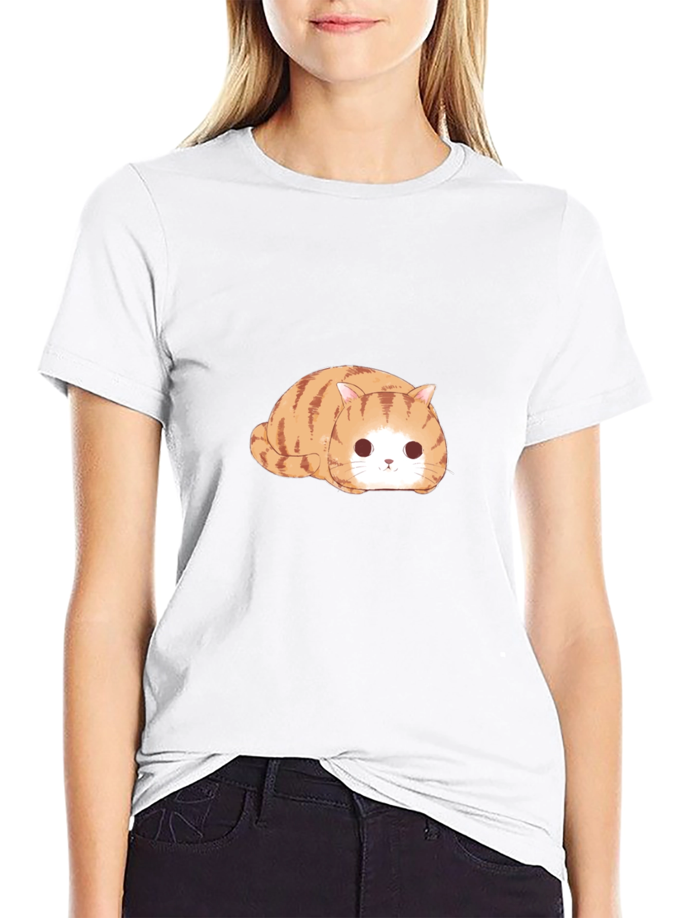 Cute Tabby Cat T-Shirt - Relaxed Fit