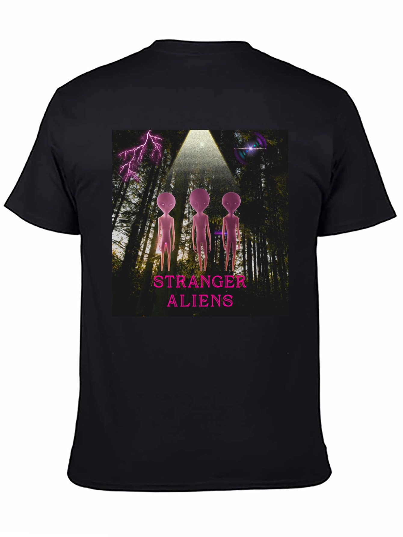 Stranger Aliens Graphic T-Shirt - Black Cotton Tee