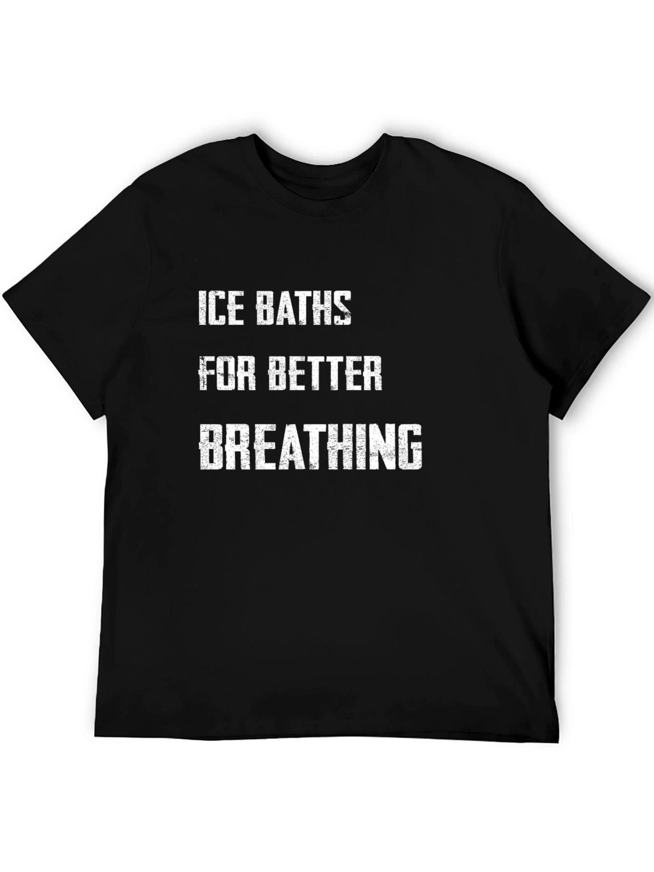 Ice Baths for Better Breathing Black T-Shirt