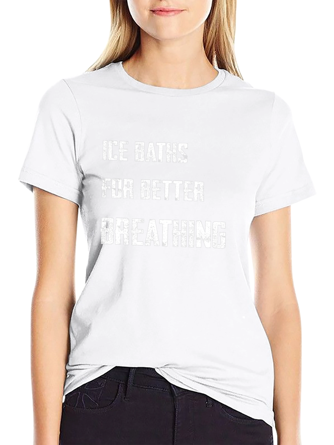 Ice Baths for Better Breathing Black T-Shirt