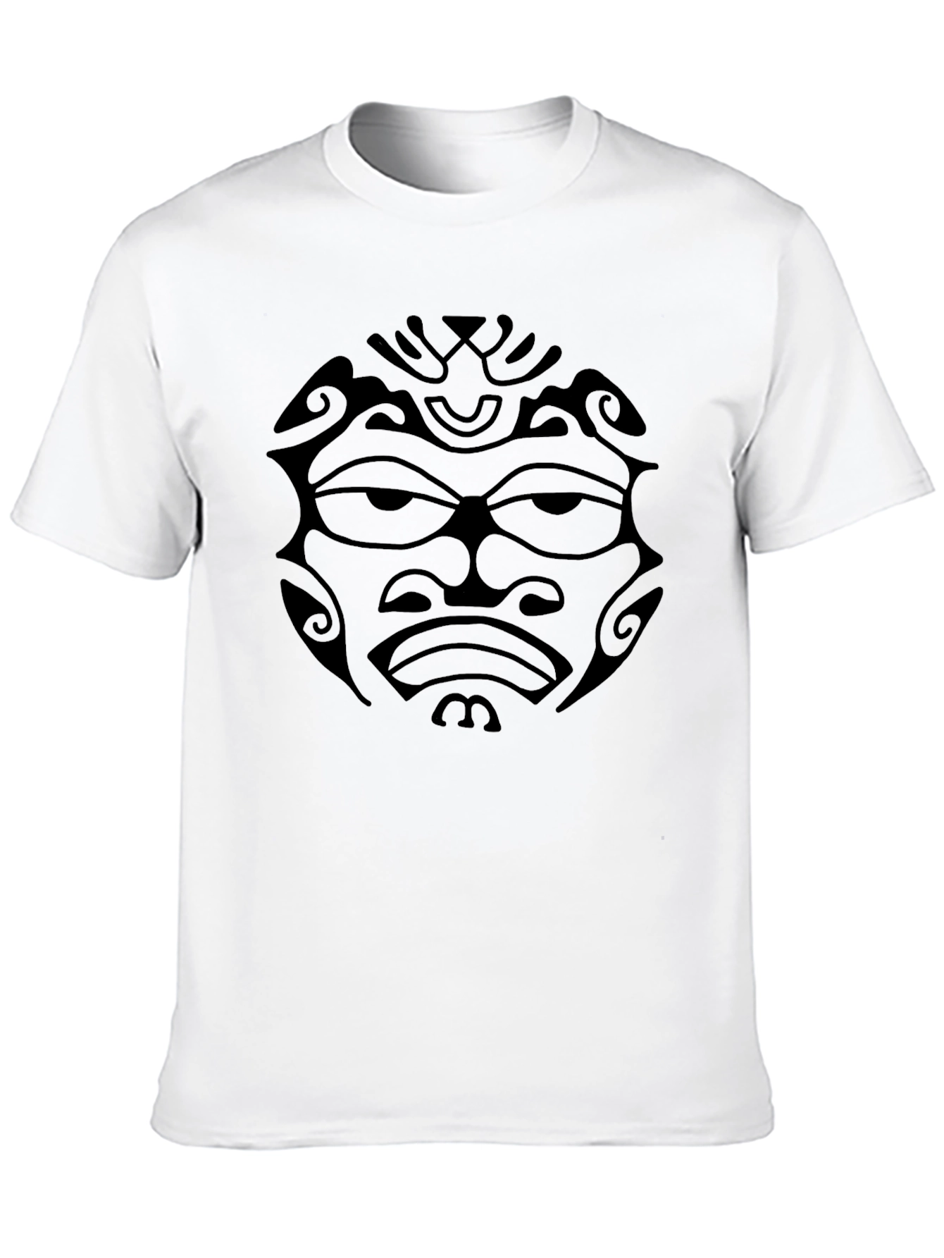 Tribal Face Graphic Black T-Shirt
