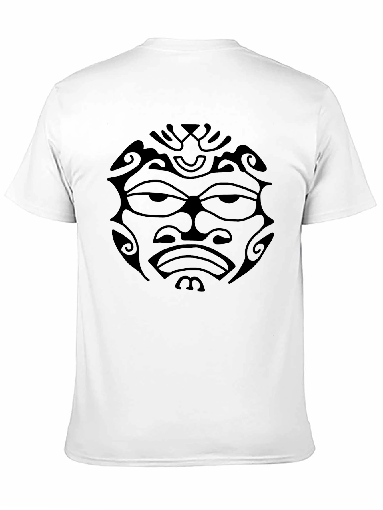 Tribal Face Graphic Black T-Shirt