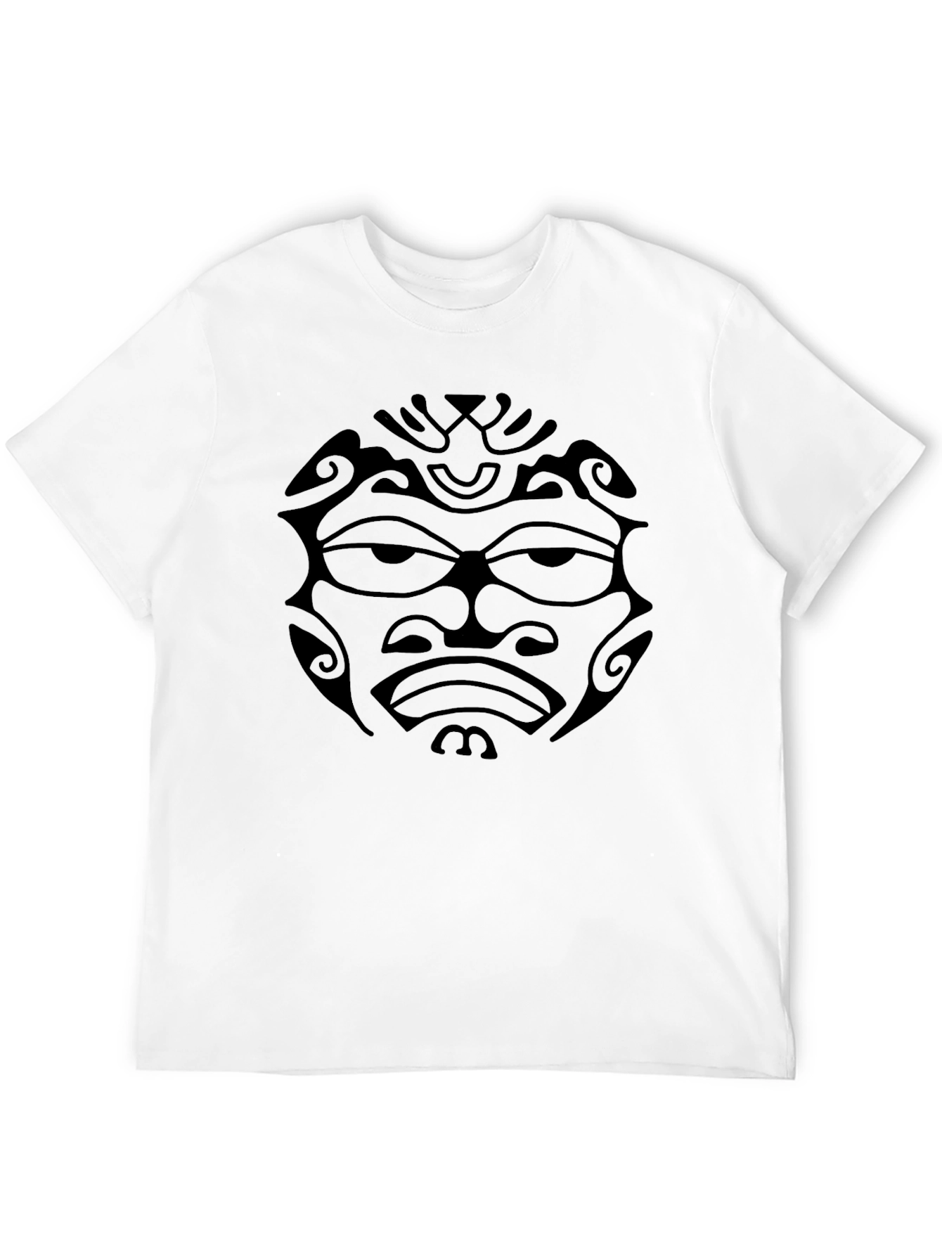 Tribal Face Graphic Black T-Shirt