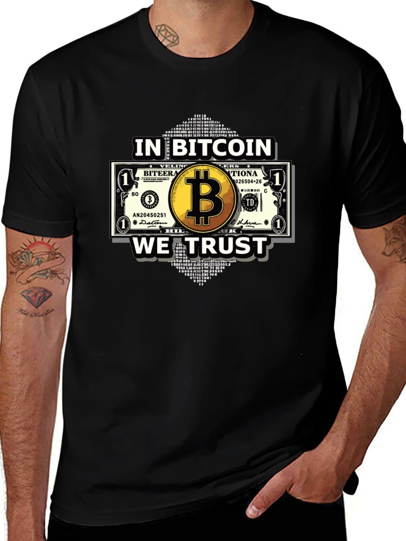 Bitcoin Trust Black T-Shirt - Crypto Currency Tee