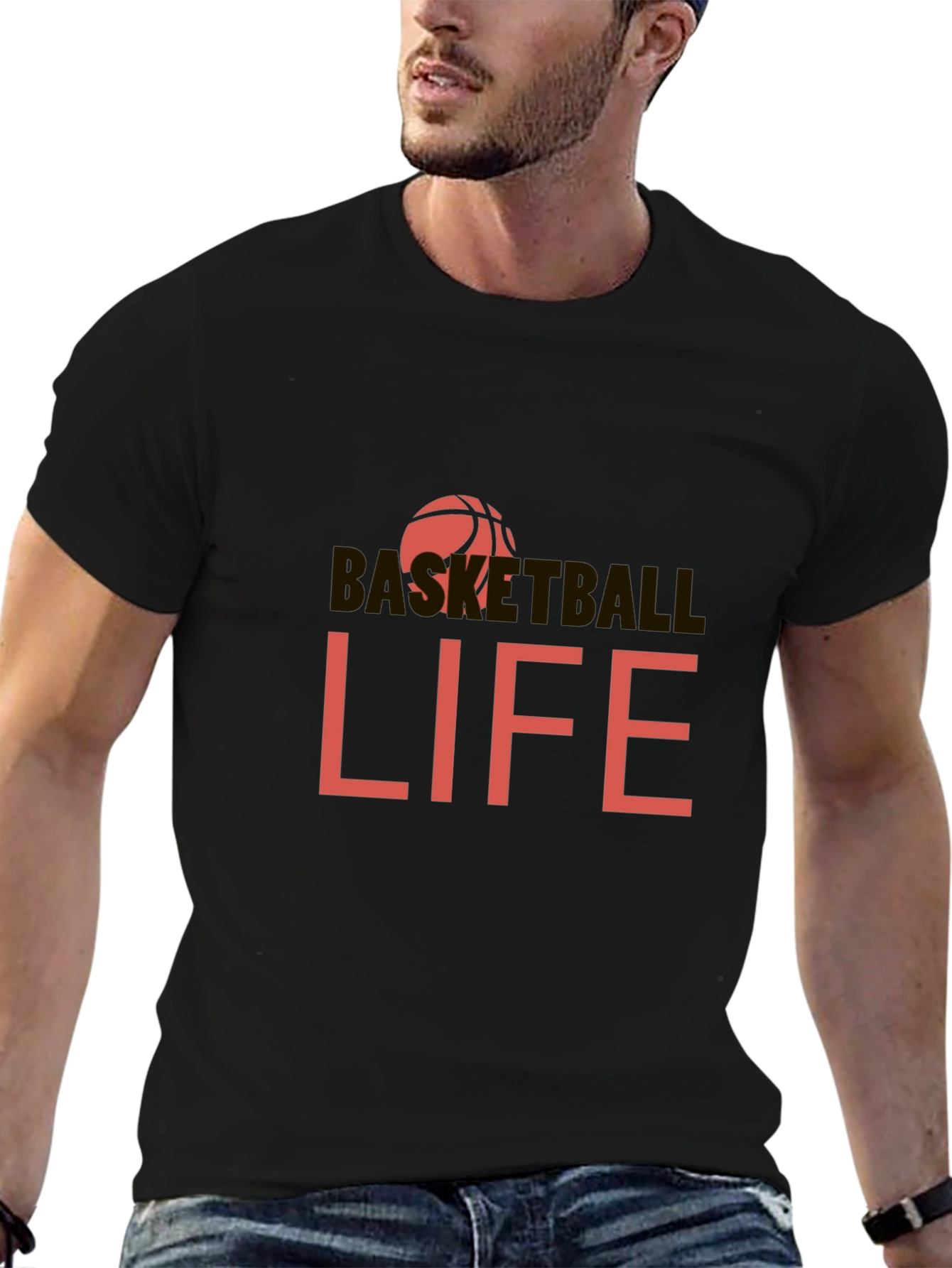 Basketball Life Black Graphic Tee