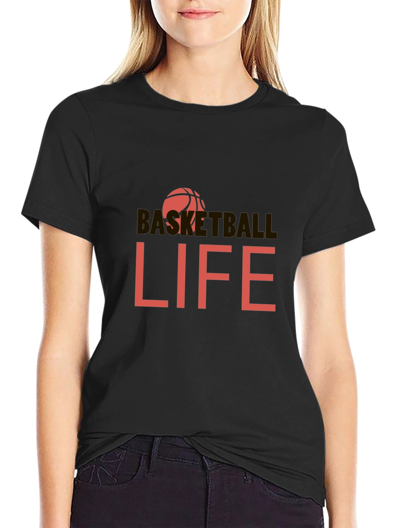 Basketball Life Black Graphic Tee