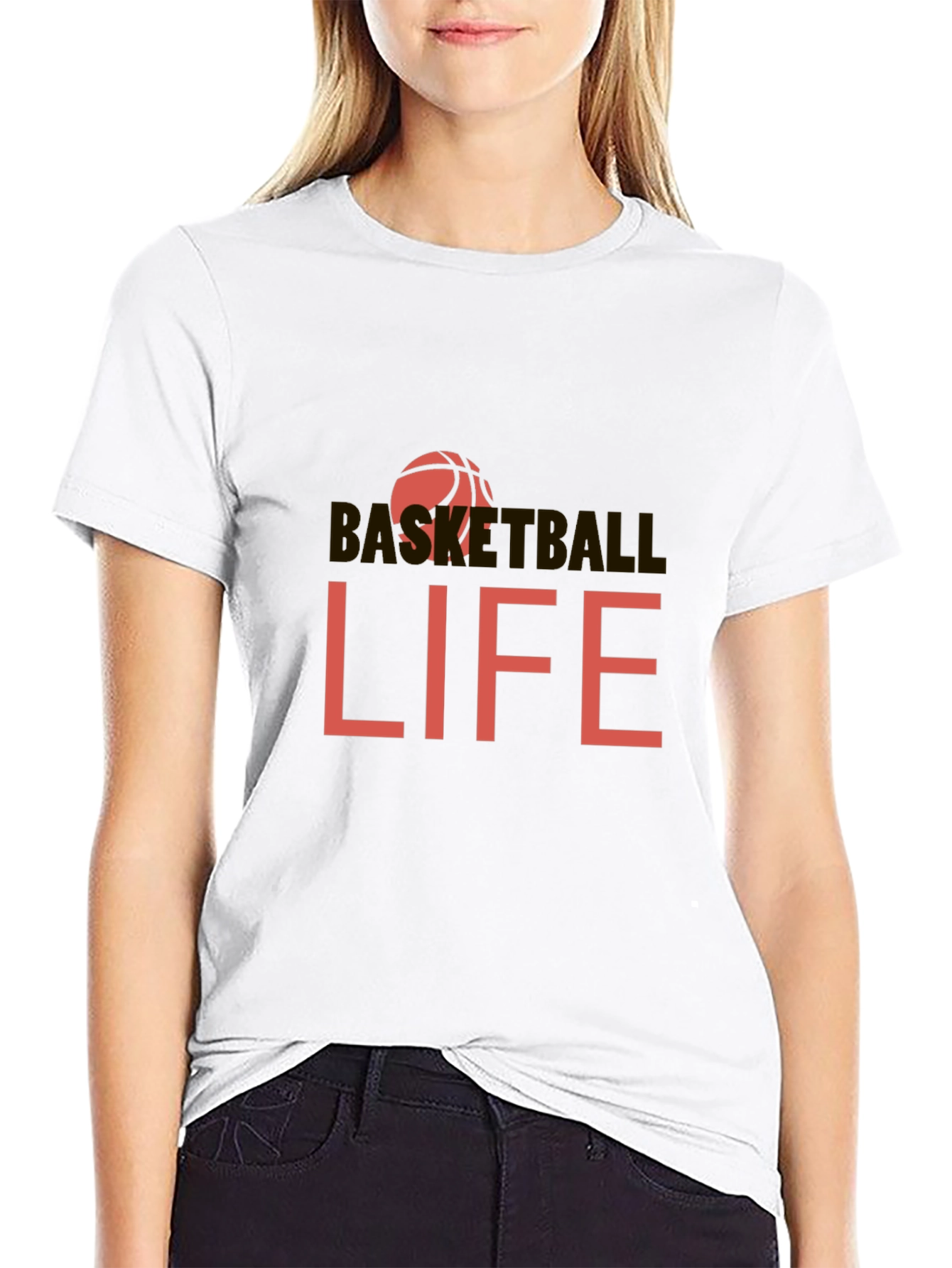 Basketball Life Black Graphic Tee