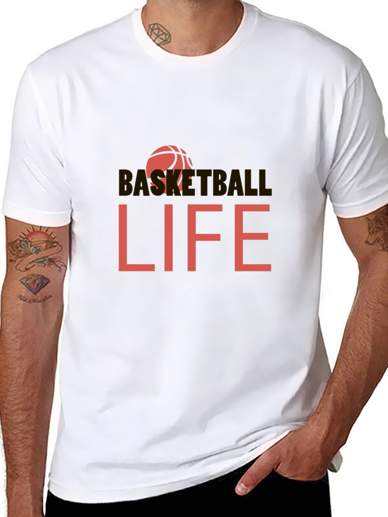 Basketball Life Black Graphic Tee