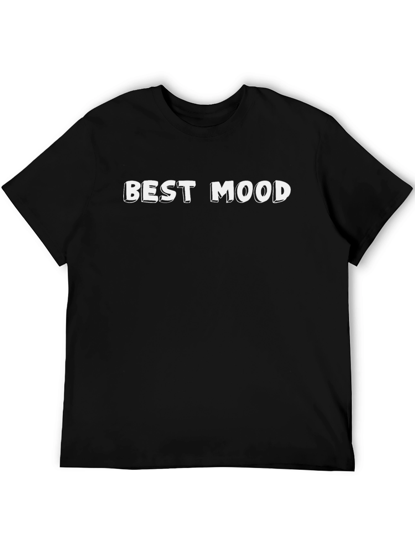 Best Mood Black Graphic Tee - Casual Comfort