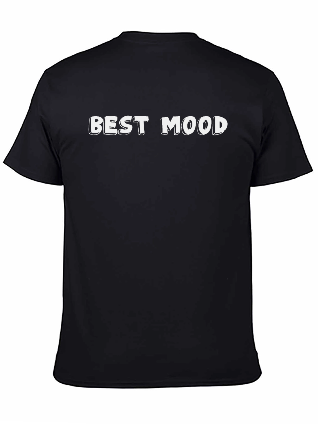 Best Mood Black Graphic Tee - Casual Comfort
