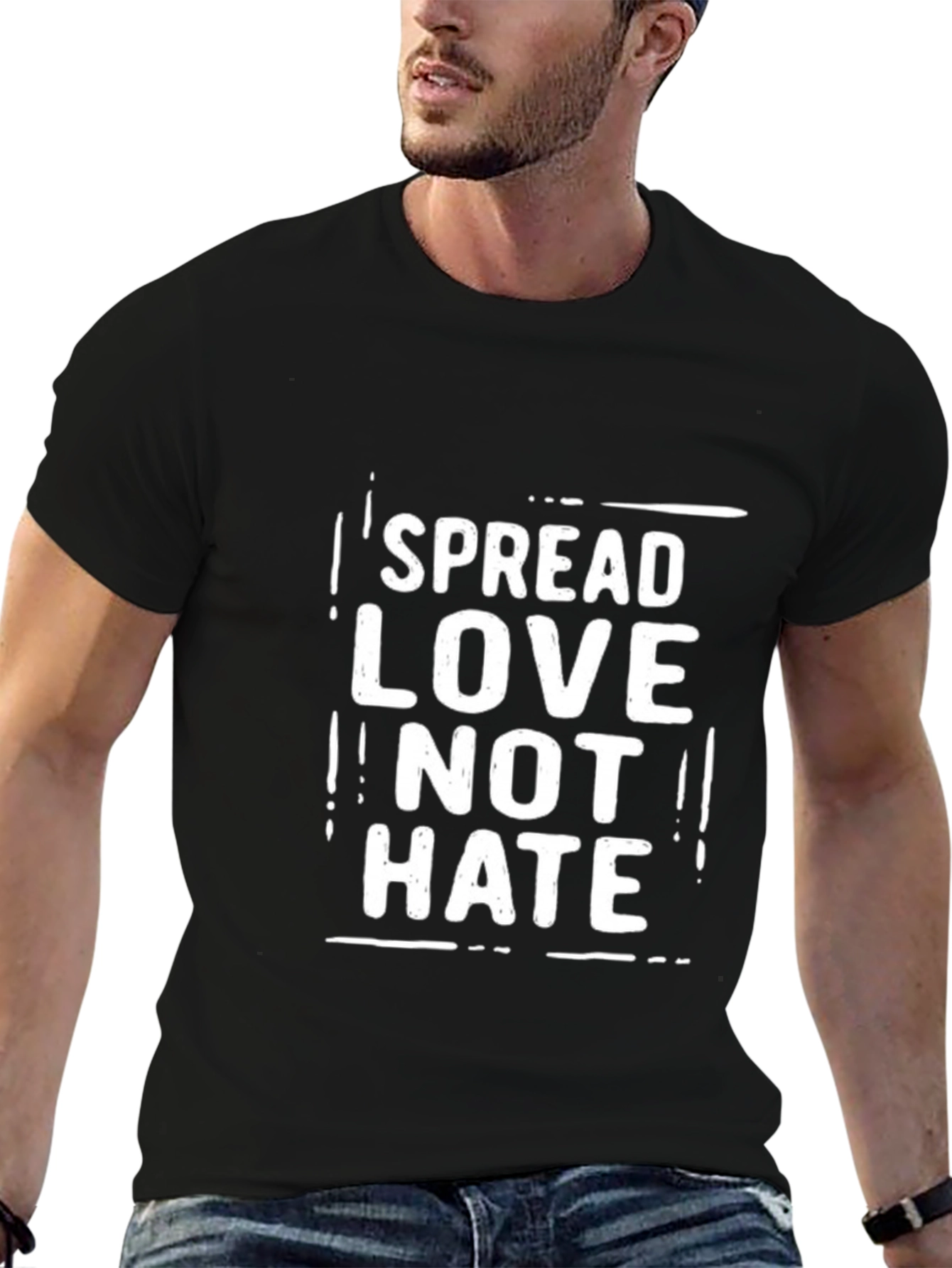 Spread Love Not Hate Graphic Tee - Black