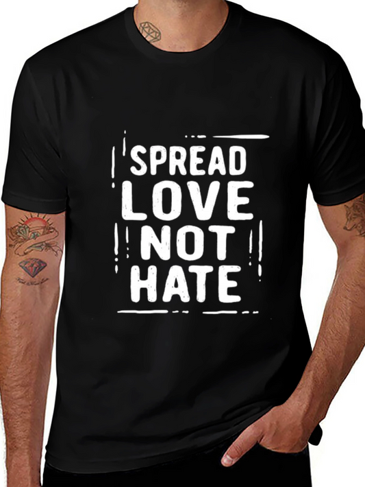 Spread Love Not Hate Graphic Tee - Black