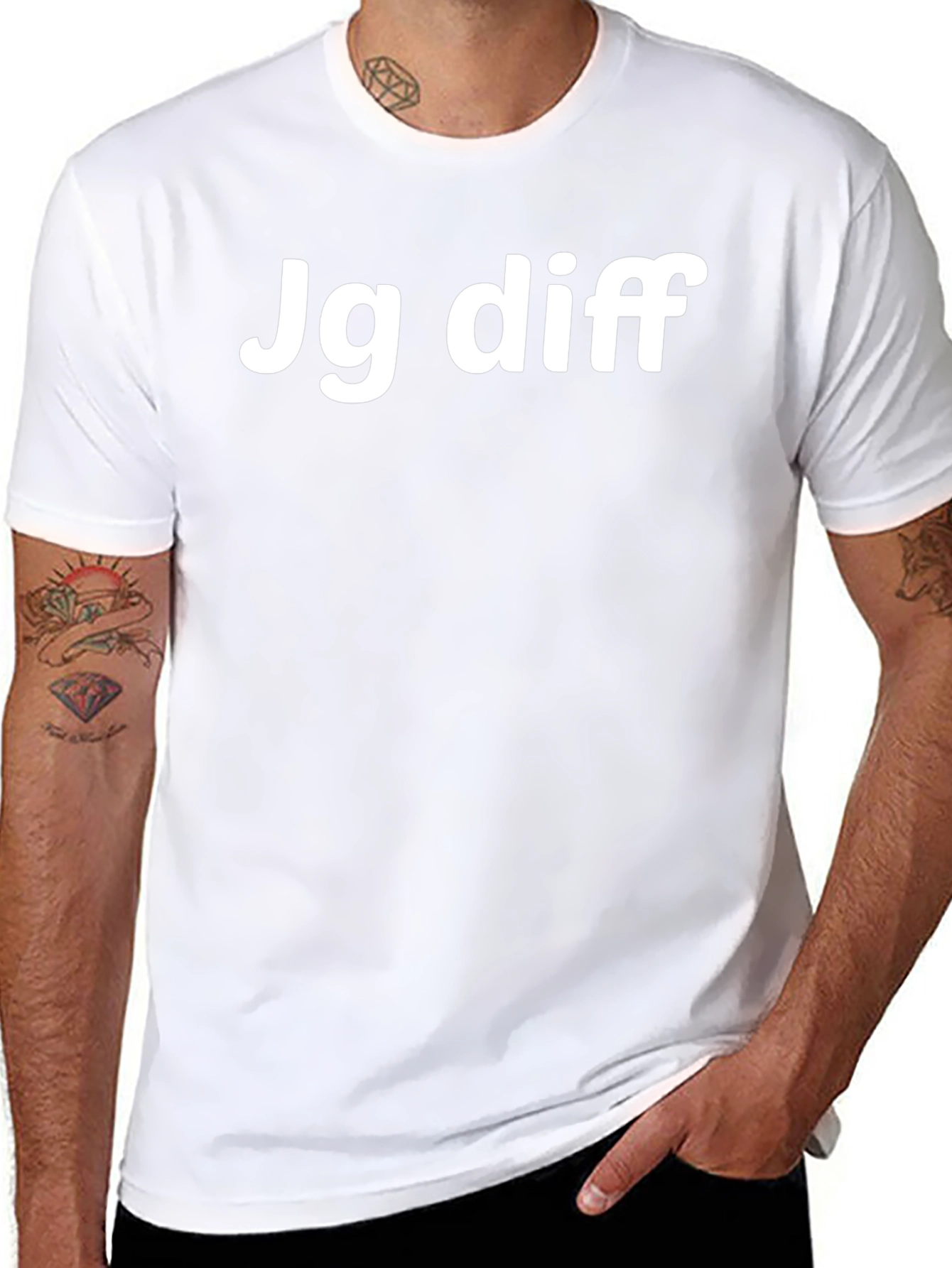 Jg Diff Graphic Tee - Black Cotton Blend T-Shirt