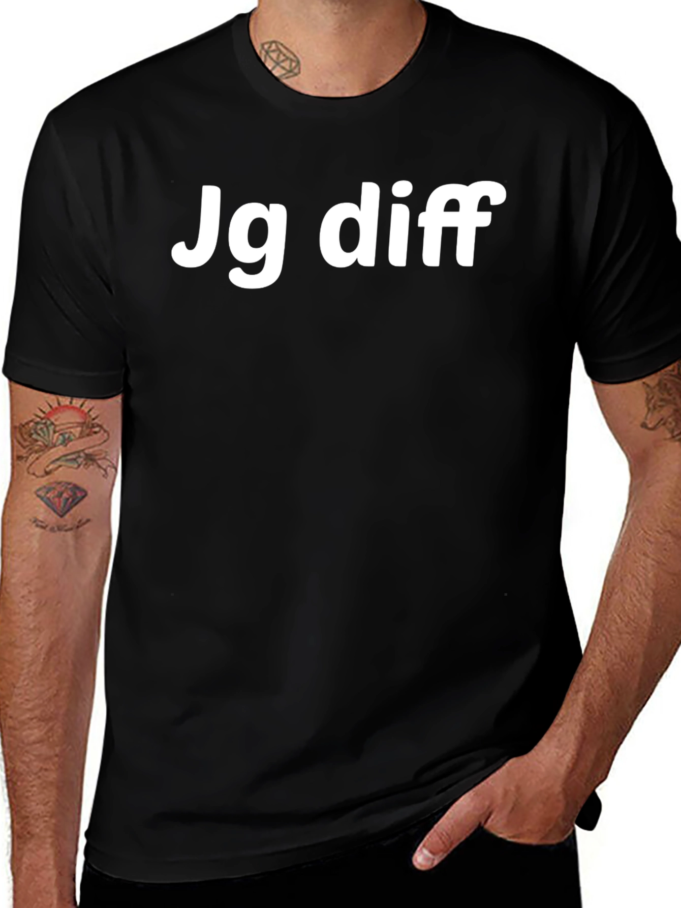 Jg Diff Graphic Tee - Black Cotton Blend T-Shirt
