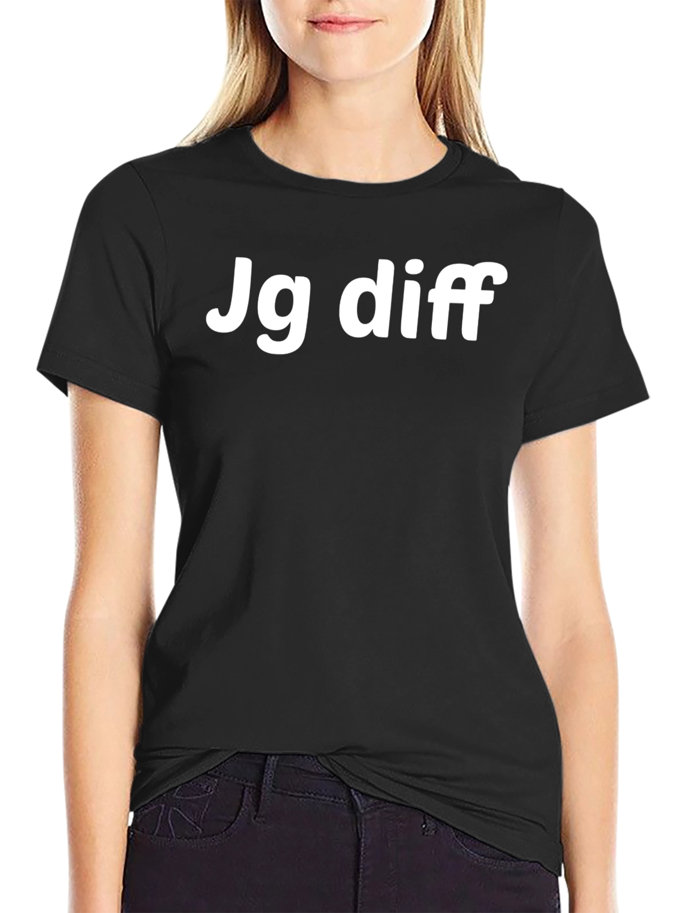 Jg Diff Graphic Tee - Black Cotton Blend T-Shirt