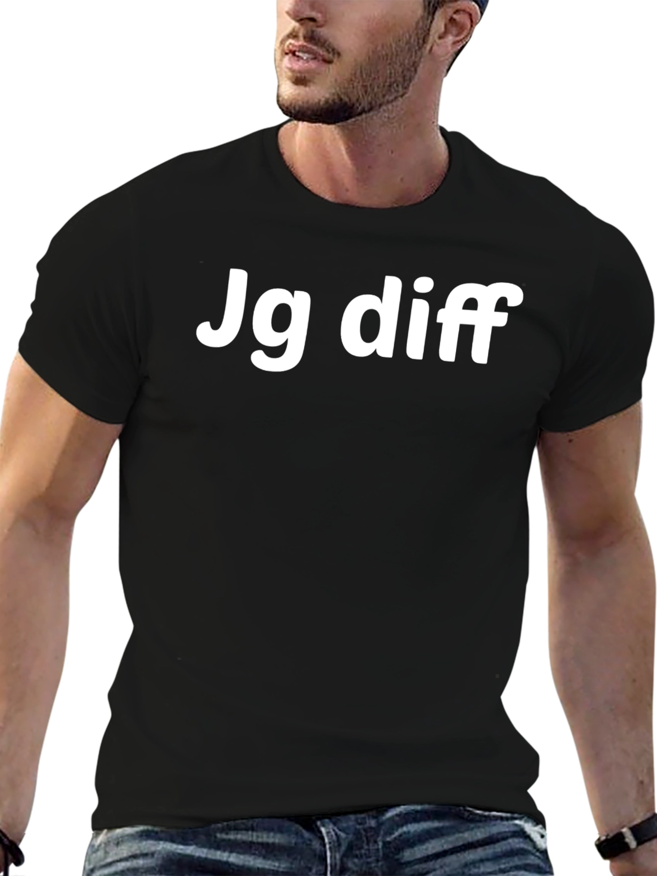 Jg Diff Graphic Tee - Black Cotton Blend T-Shirt