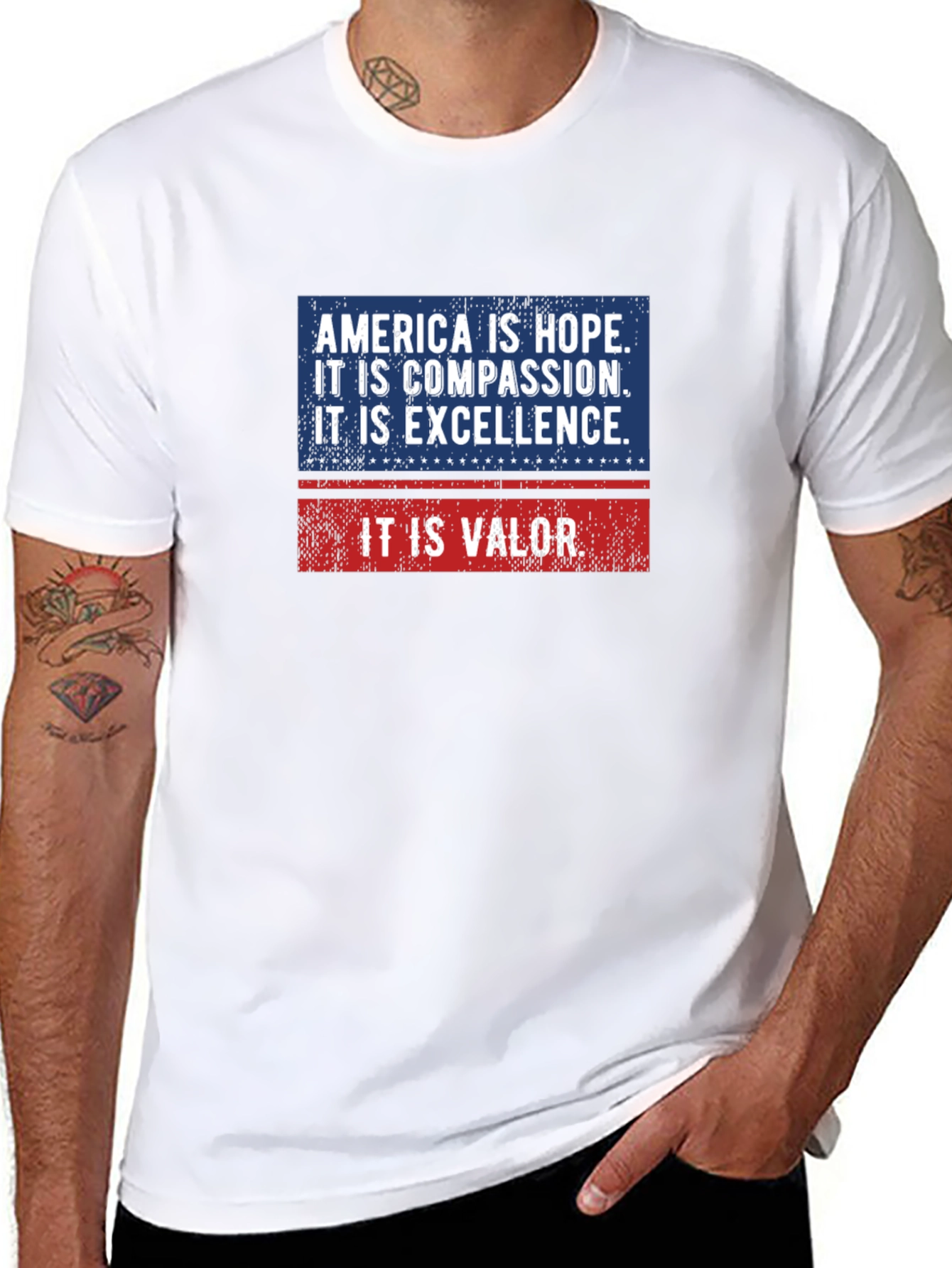 America: Hope Compassion Valor T-Shirt