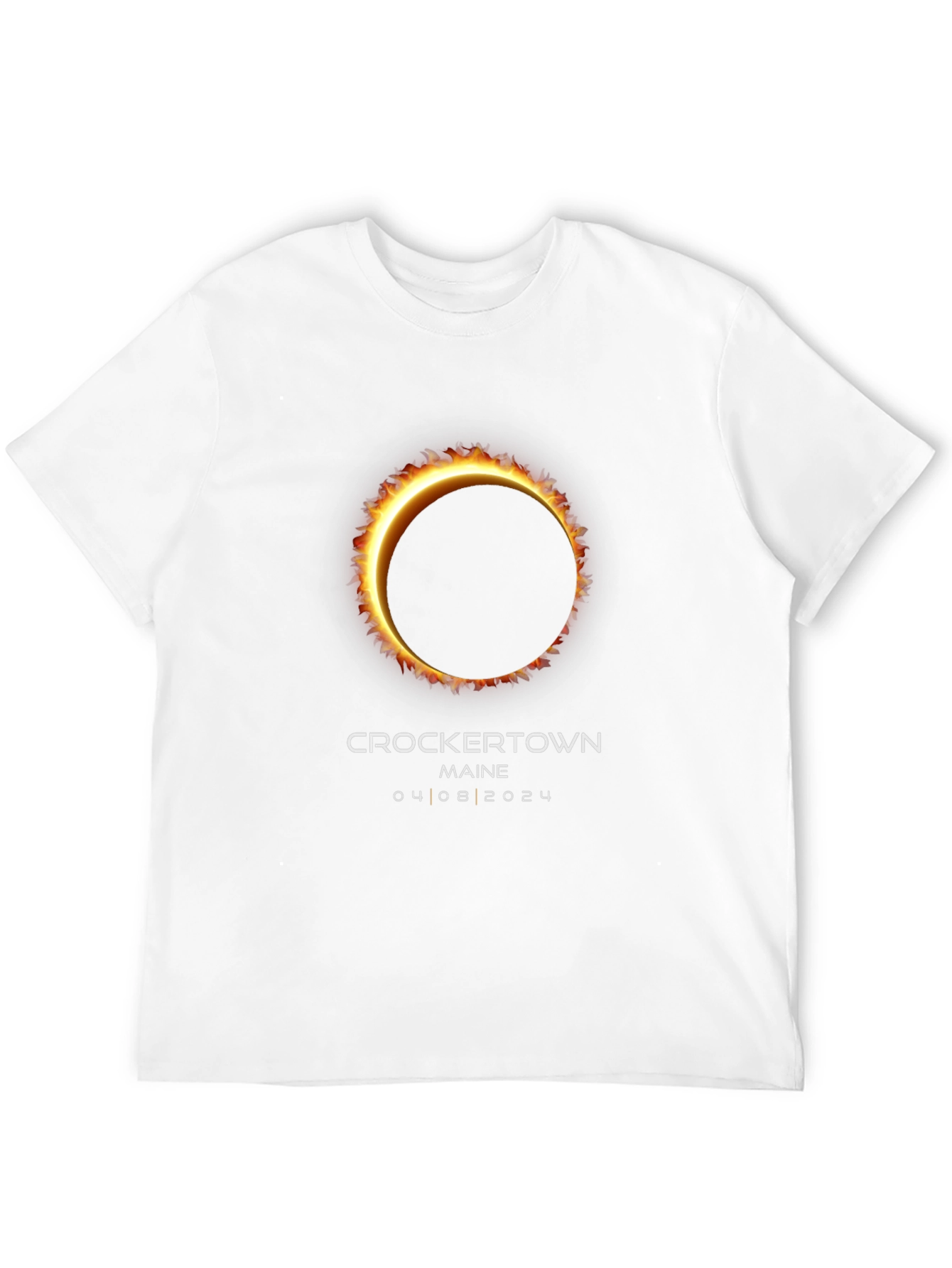 Crockertown Maine Eclipse 04/08/2024 Black T-Shirt