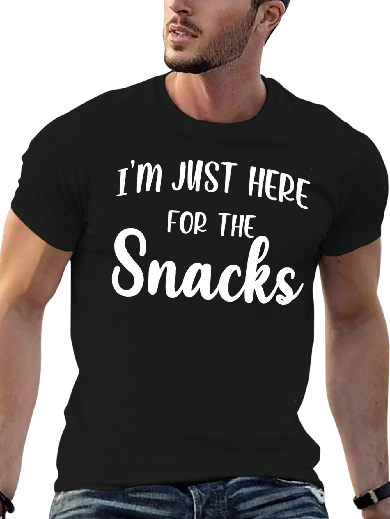 Snacks T-Shirt Funny Graphic Tee Casual Top