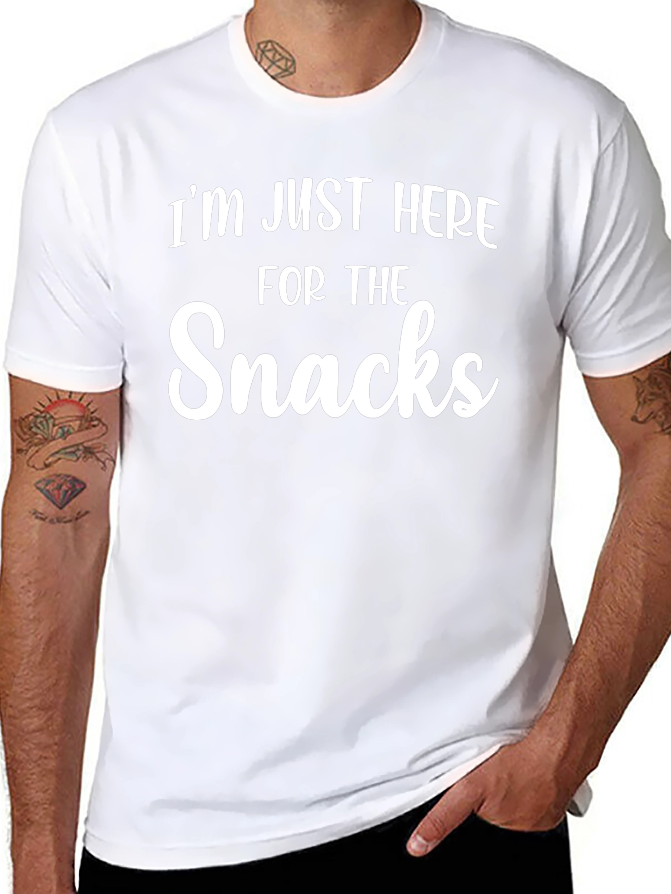Snacks T-Shirt Funny Graphic Tee Casual Top