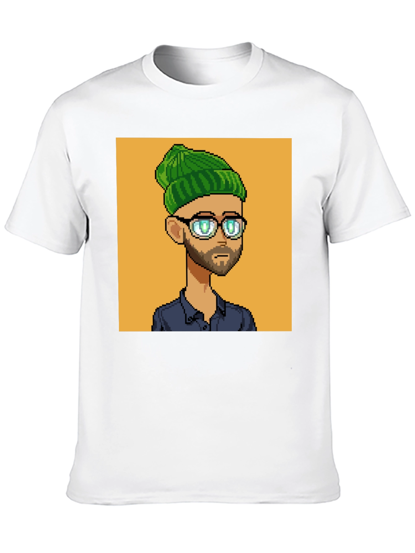 Pixel Art Portrait Black T-Shirt