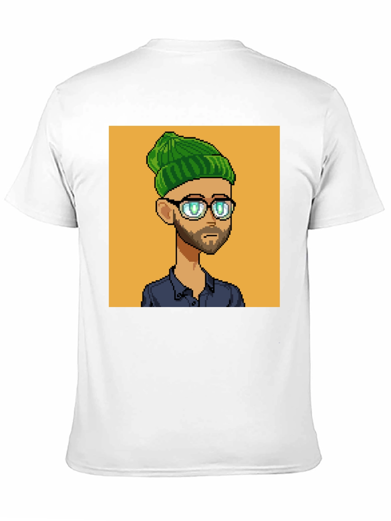 Pixel Art Portrait Black T-Shirt