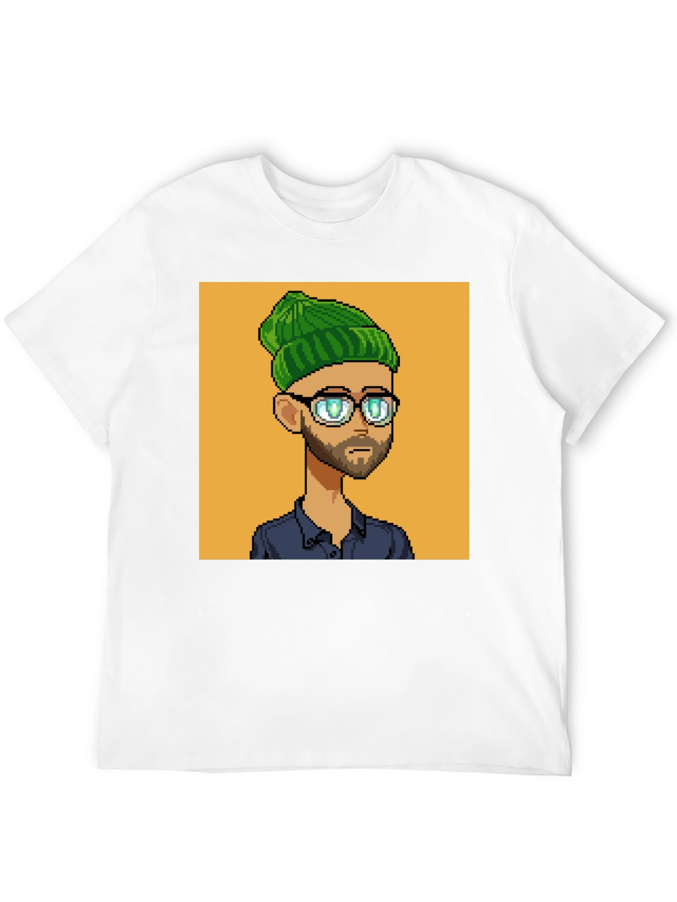 Pixel Art Portrait Black T-Shirt