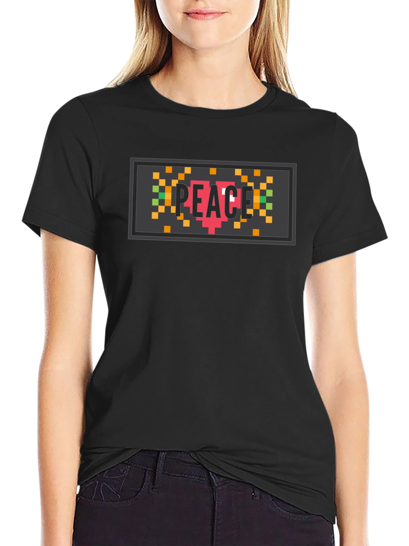 Pixel Peace T-Shirt - Retro Gaming Style