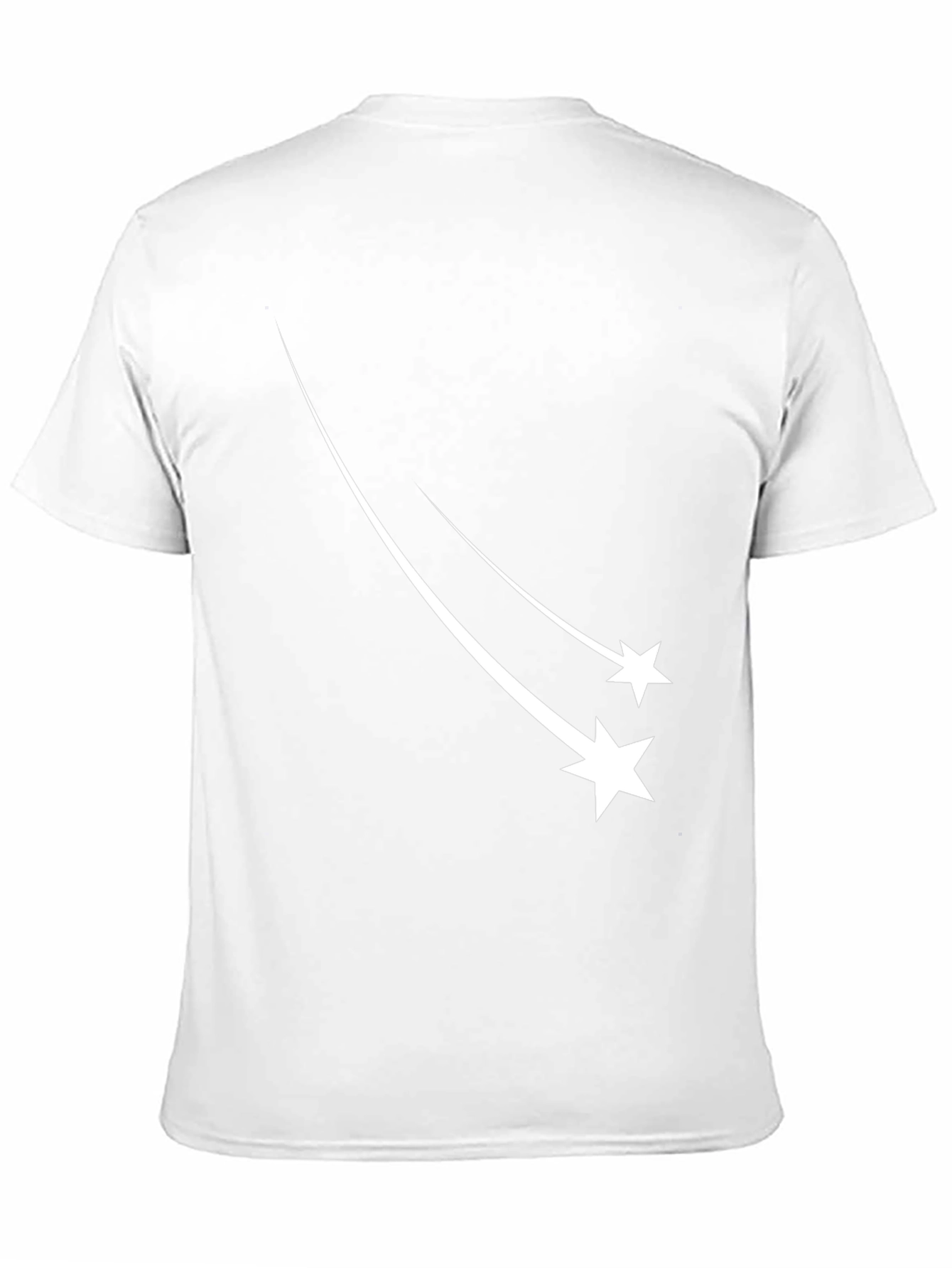 Mens Black T-Shirt with Shooting Stars Design