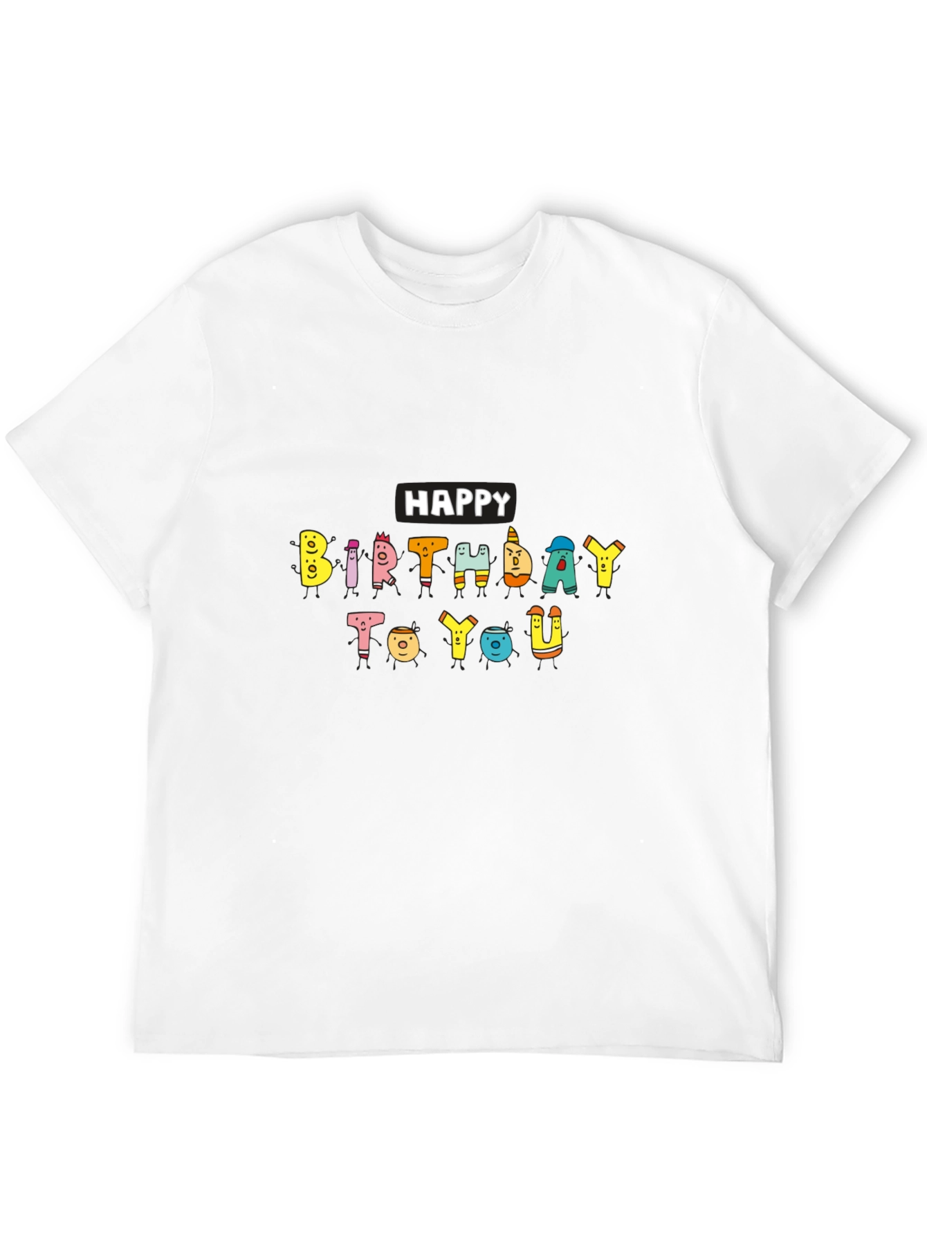 Happy Birthday Graphic Tee - Soft Cotton Blend