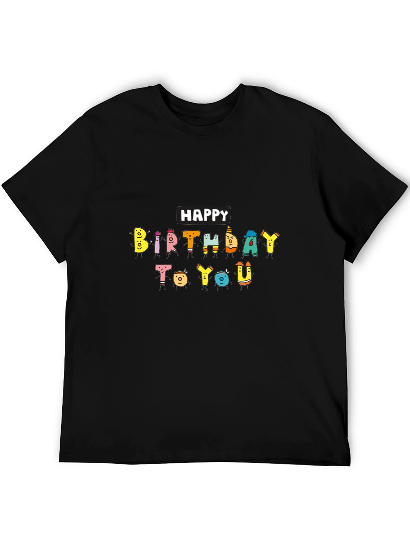 Happy Birthday Graphic Tee - Soft Cotton Blend