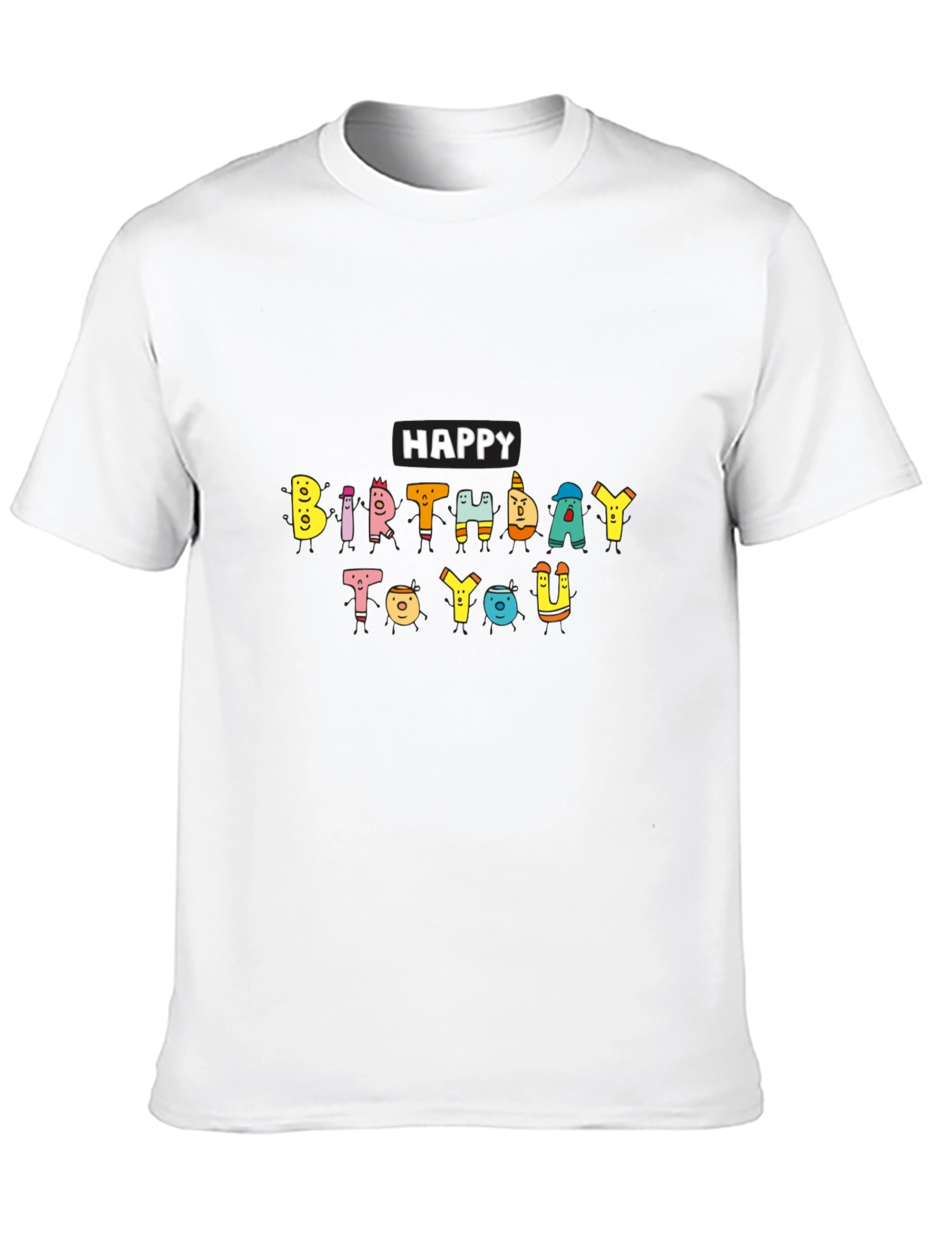 Happy Birthday Graphic Tee - Soft Cotton Blend