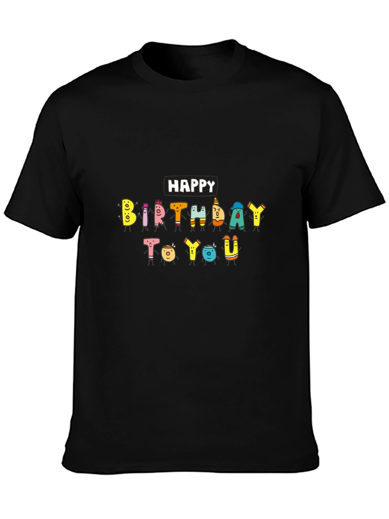 Happy Birthday Graphic Tee - Soft Cotton Blend