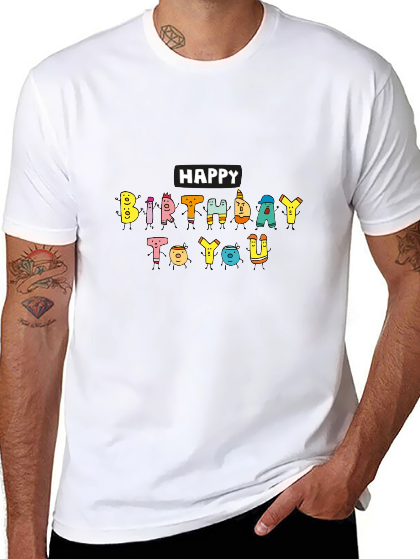 Happy Birthday Graphic Tee - Soft Cotton Blend