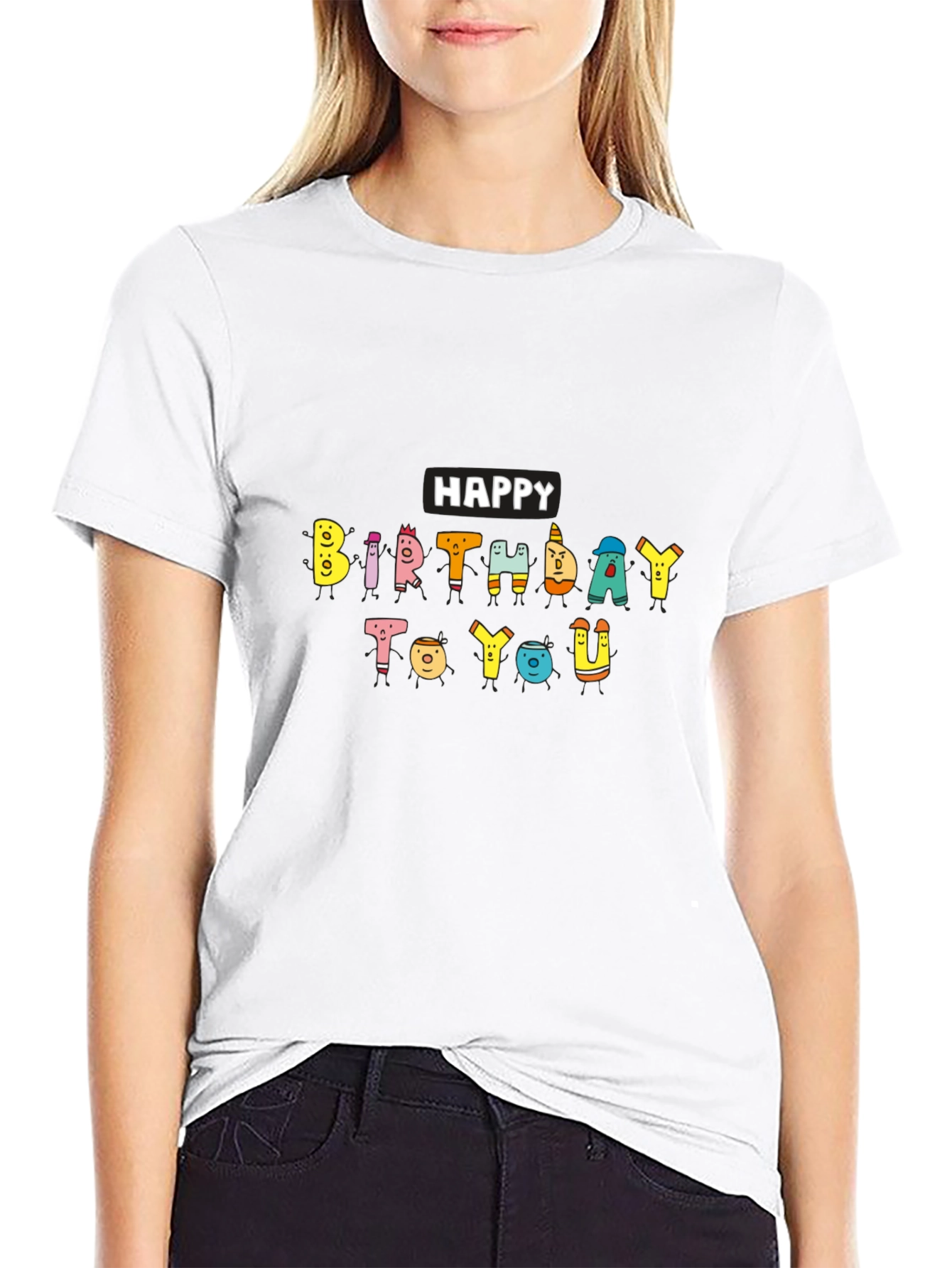 Happy Birthday Graphic Tee - Soft Cotton Blend