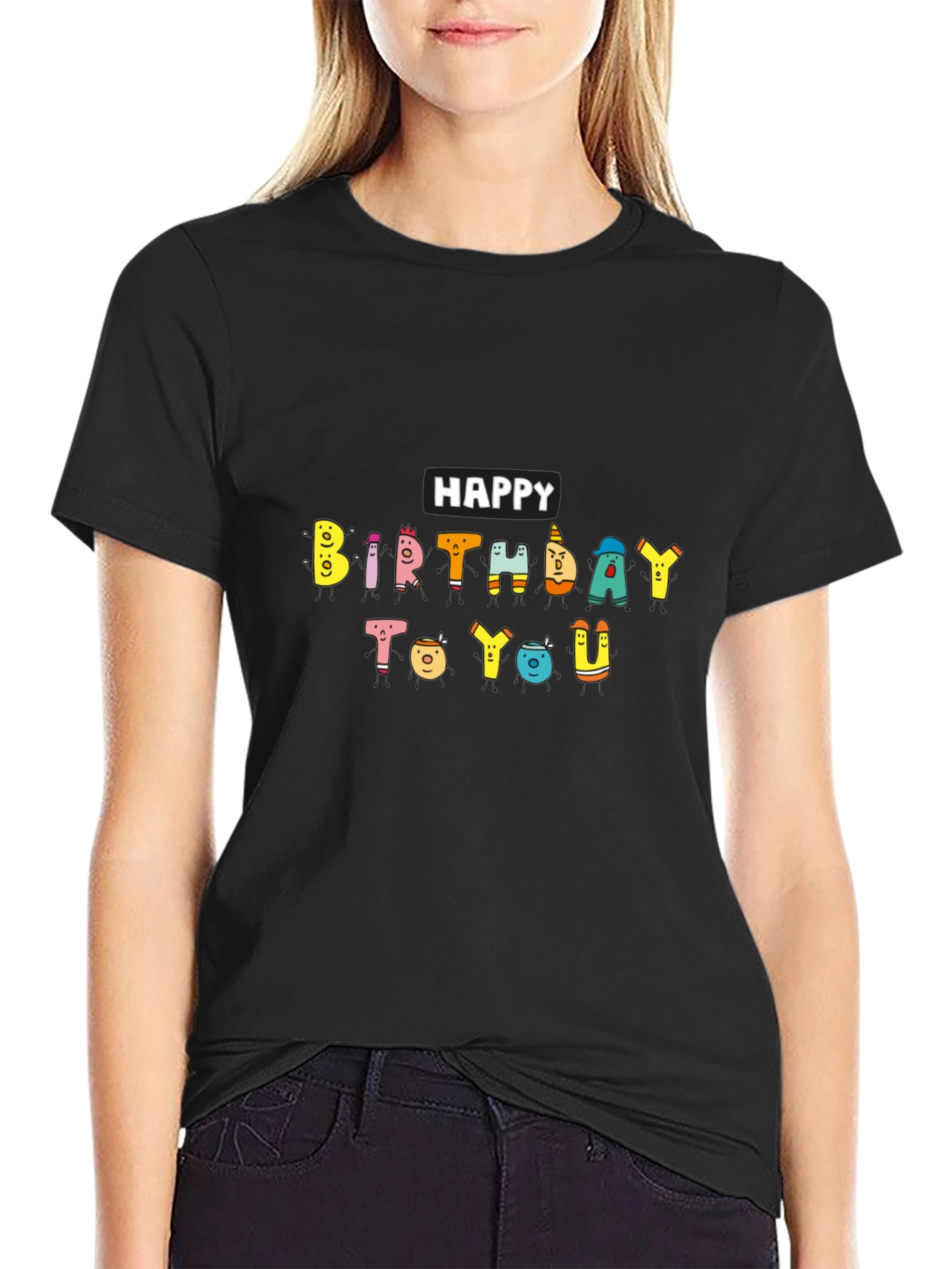 Happy Birthday Graphic Tee - Soft Cotton Blend
