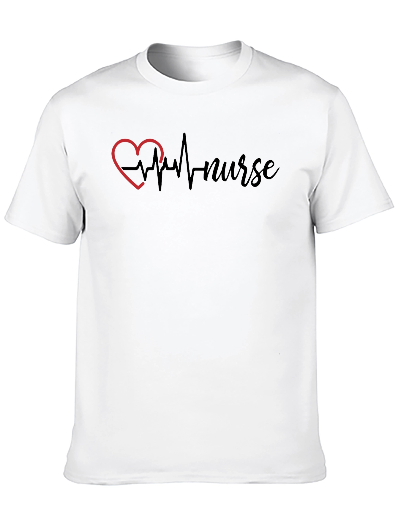Nurse Heartbeat Graphic Tee - Black