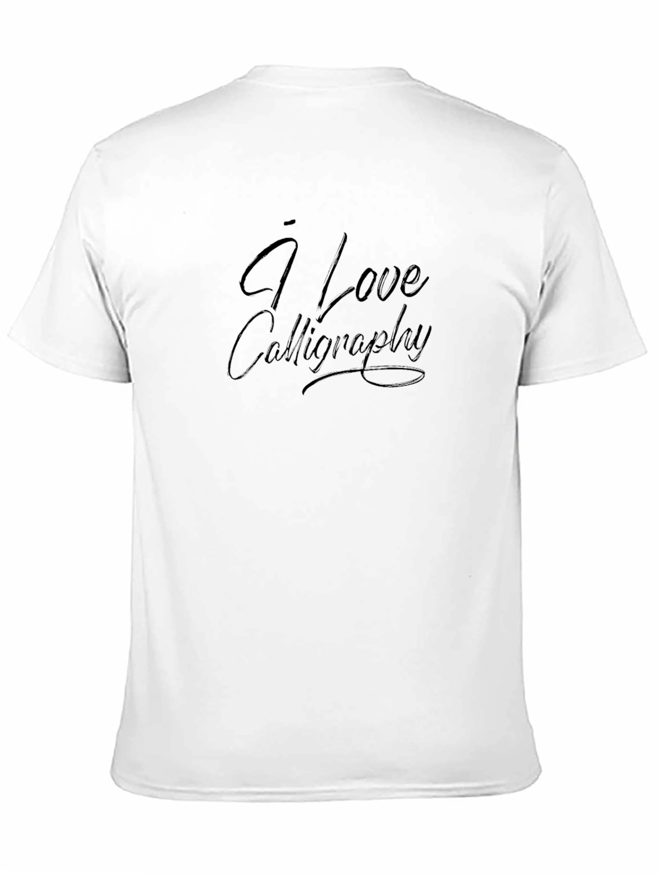 I Love Calligraphy Black Graphic Tee Shirt
